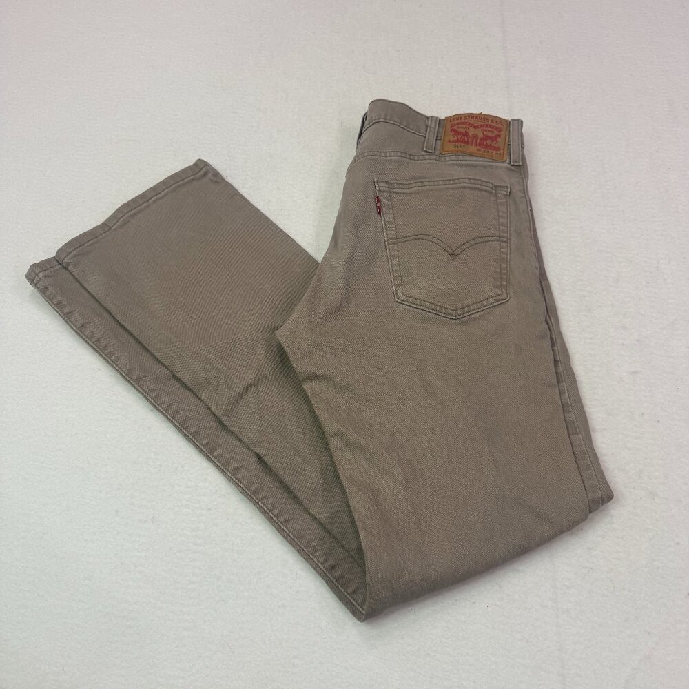Levi’s 517 Bootcut Jeans 32x34 Khaki Tan Beige Pants Mens